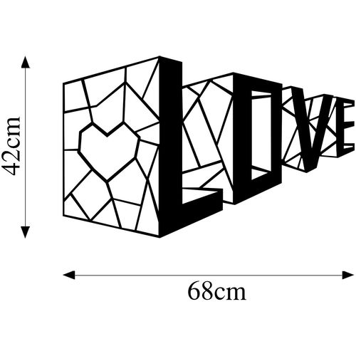 Wallity Metalna zidna dekoracija, Love 4 slika 5