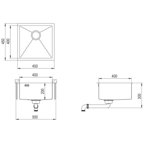 Sudoper Helika Dera 100 X-T Graphite slika 2