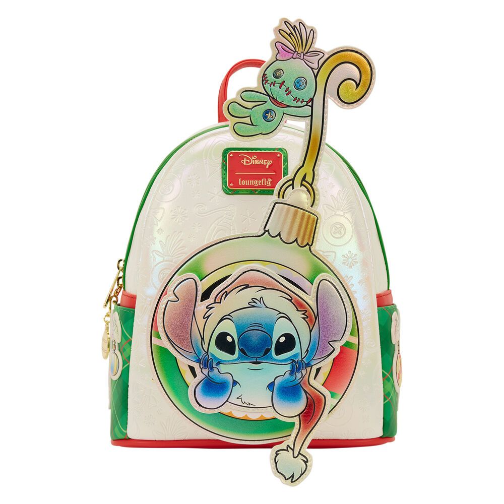Disney Loungefly ruksak Holiday Stitch 26 cm slika 7