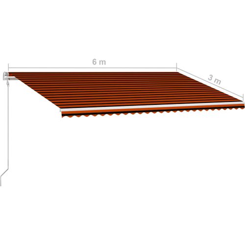 Tenda na automatsko uvlačenje 600 x 300 cm narančasto-smeđa slika 37