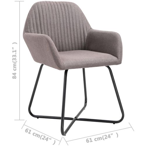 Blagovaonske stolice od tkanine 4 kom bež slika 21