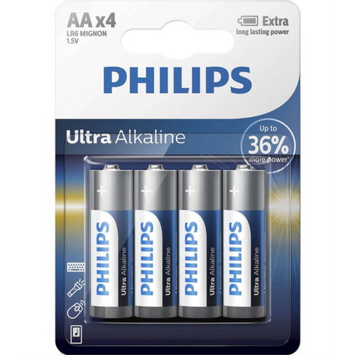 PHILIPS Ultra Alkaline AA baterije, 4 komada (LR6) slika 1