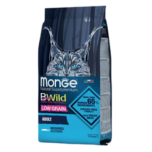 Monge BWild Low Grain Cat Adult Anchovies 1.5 kg