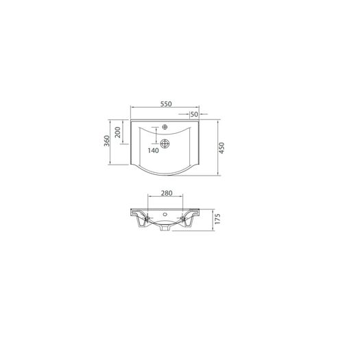 Umivaonik Basic 55 slika 2