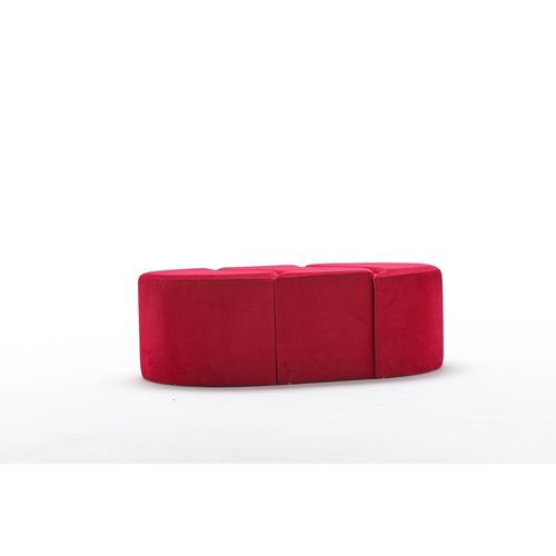 Atelier Del Sofa Tabure, Crvena, Alya Puf - Red slika 4