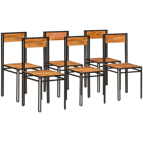 Blagovaonske stolice od drva bagrema s obradom od šišama 6 kom slika 10
