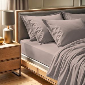 Ranforce double flat sheet Tonne Brune - Youthe, colours: beige