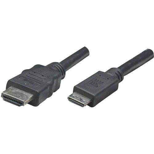 Manhattan HDMI priključni kabel HDMI A utikač, HDMI Mini C utikač 1.80 m crna 304955-CG Ultra HD (4K) HDMI HDMI kabel slika 1