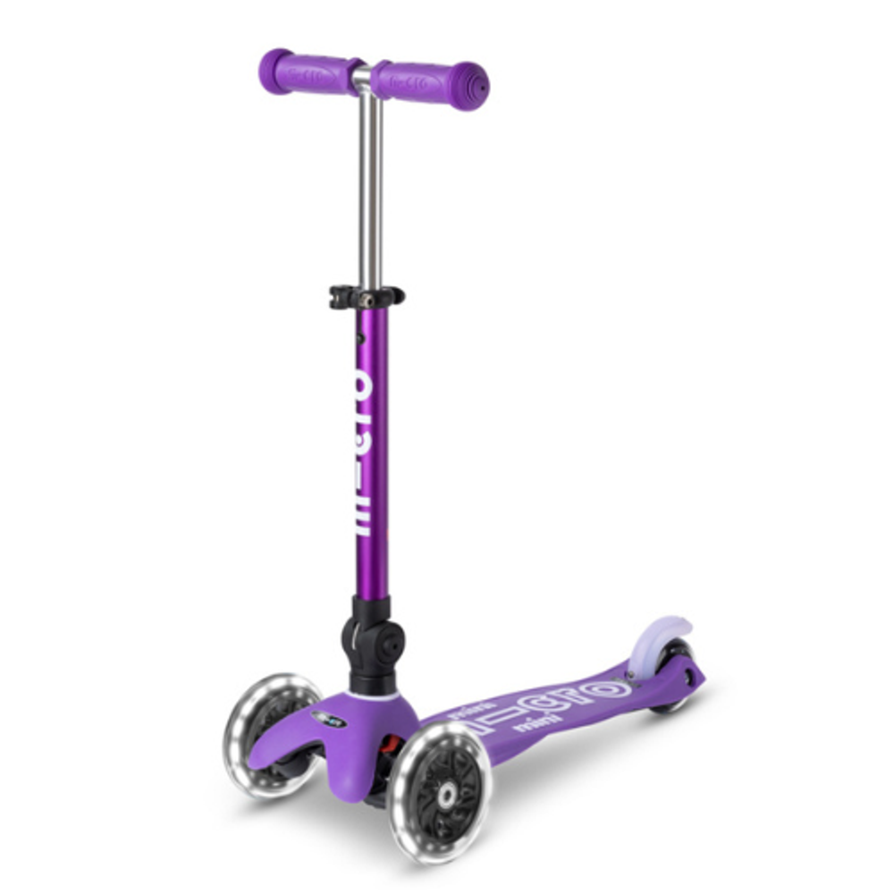 Micro Romobil Mini Deluxe Sklopivi LED, Ljubičasti slika 1