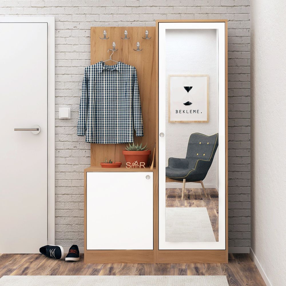 Hall stand Broc - Orah i Bijela slika 1