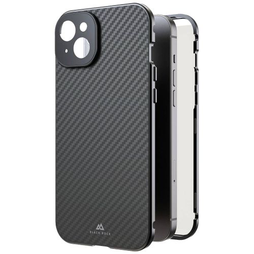 Maska &amp;quot,360° Glass&amp;quot, za Apple iPhone 15 Plus, Real Carbon Black Rock 360° Glass etui Apple iPhone 15 Plus karbon crna boja slika 1