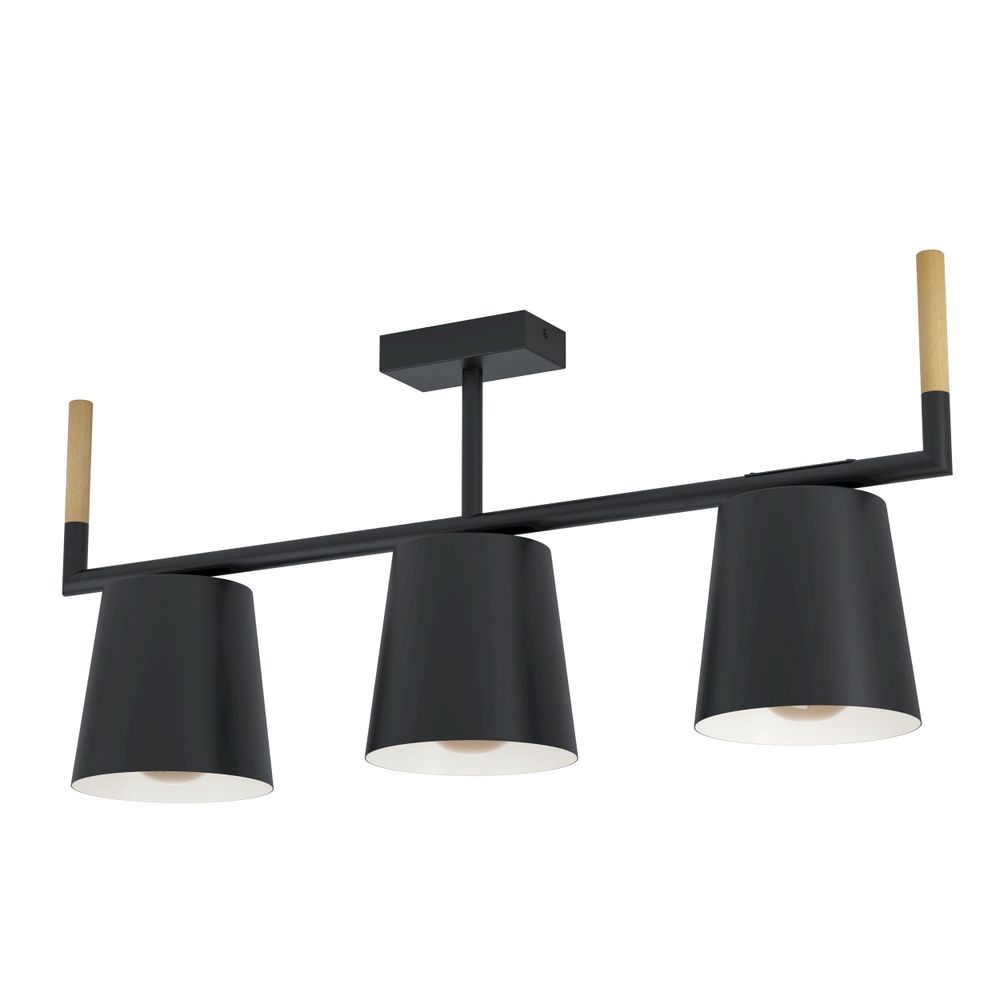 Eglo stropna lampa 'Lacey' - crno/smeđa, E27 slika 1