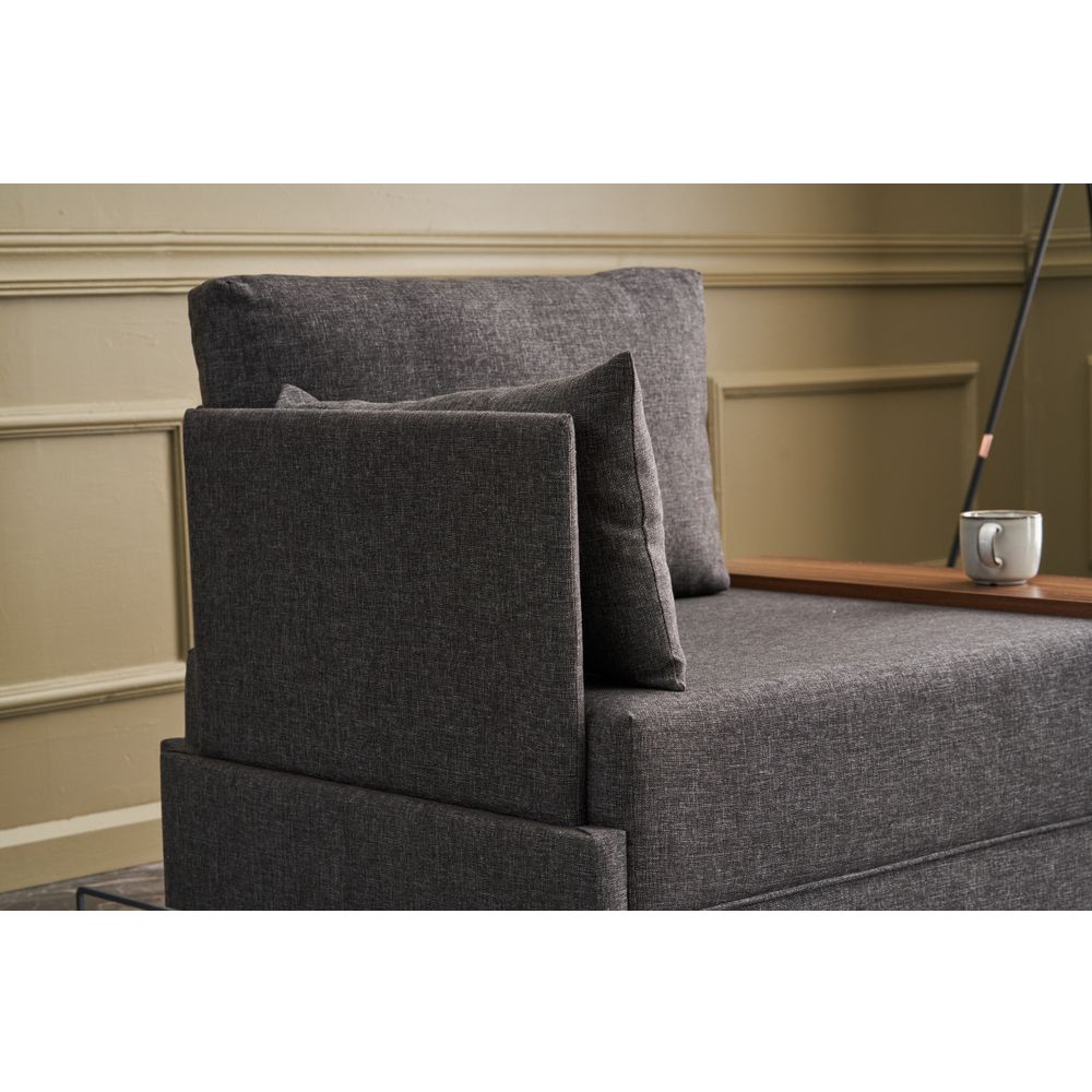 Fly Left - Antracitni Sofa za Jednu Osobu slika 4