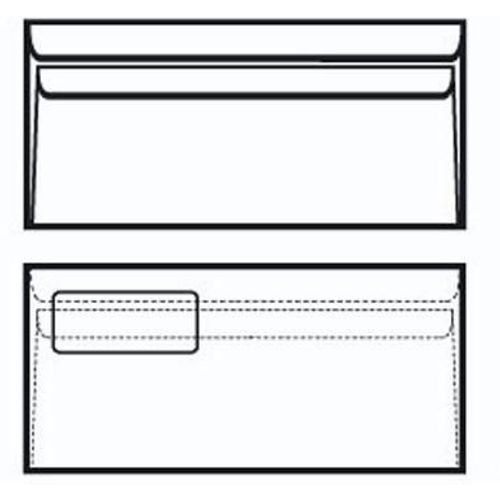 Kuverte 110x230 mm ABT PL. gore strip, bijela slika 2