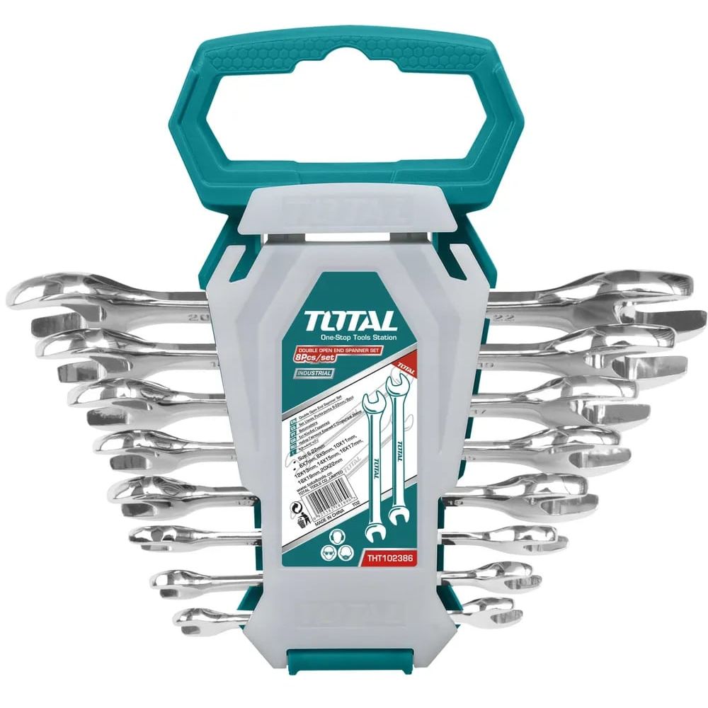 TOTAL 8-dijelni set ključeva 386, 6x7 do 20x22 mm - INDUSTRIAL (THT102386) slika 2