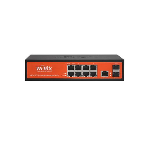 Wi-Tek WI-MS310GF 8GE+2SFP Ports L2 Managed Switch slika 1