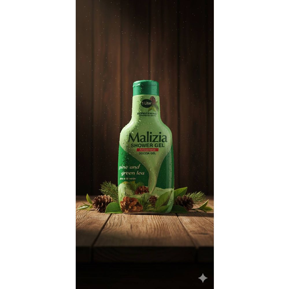 Malizia Pjena za kupanje  Pine & Green Tea 1000ml slika 2