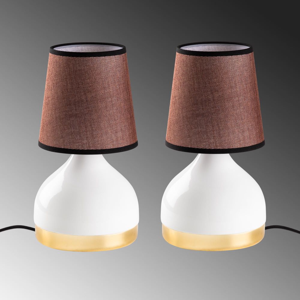 Set Stona Lampa Yıldo - 8024 - bijela i svijetlosmeđa (2 komada) slika 6