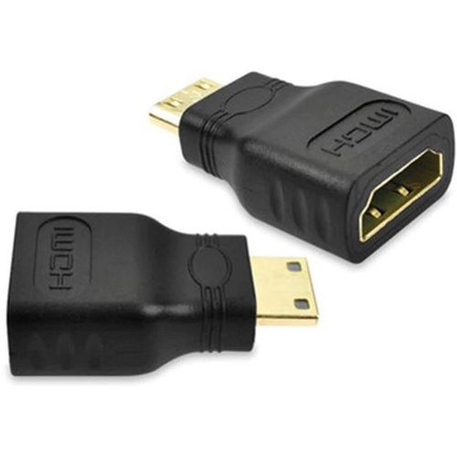 E-GREEN Adapter Mini HDMI (M) - HDMI (F) crni slika 1
