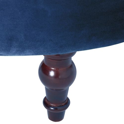 Stolica s visokim naslonom plava baršunasta slika 22