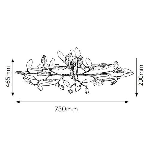 Rabalux Lilian plafonska lampa E14 4x40W, hrom Moderna rasveta slika 2