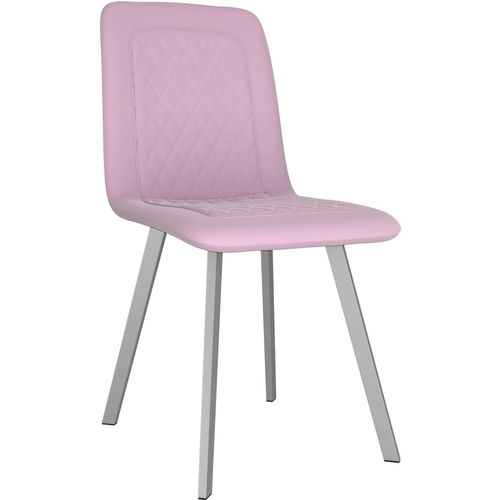 Blagovaonske stolice 4 kom ružičaste baršunaste slika 26