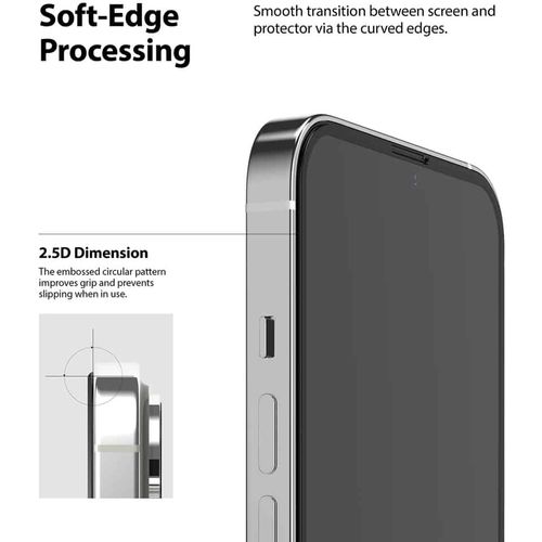 Ringke Invisible Defender ID Full Glass kaljeno staklo puna pokrivenost s okvirom za iPhone 13/ 13 Pro slika 3