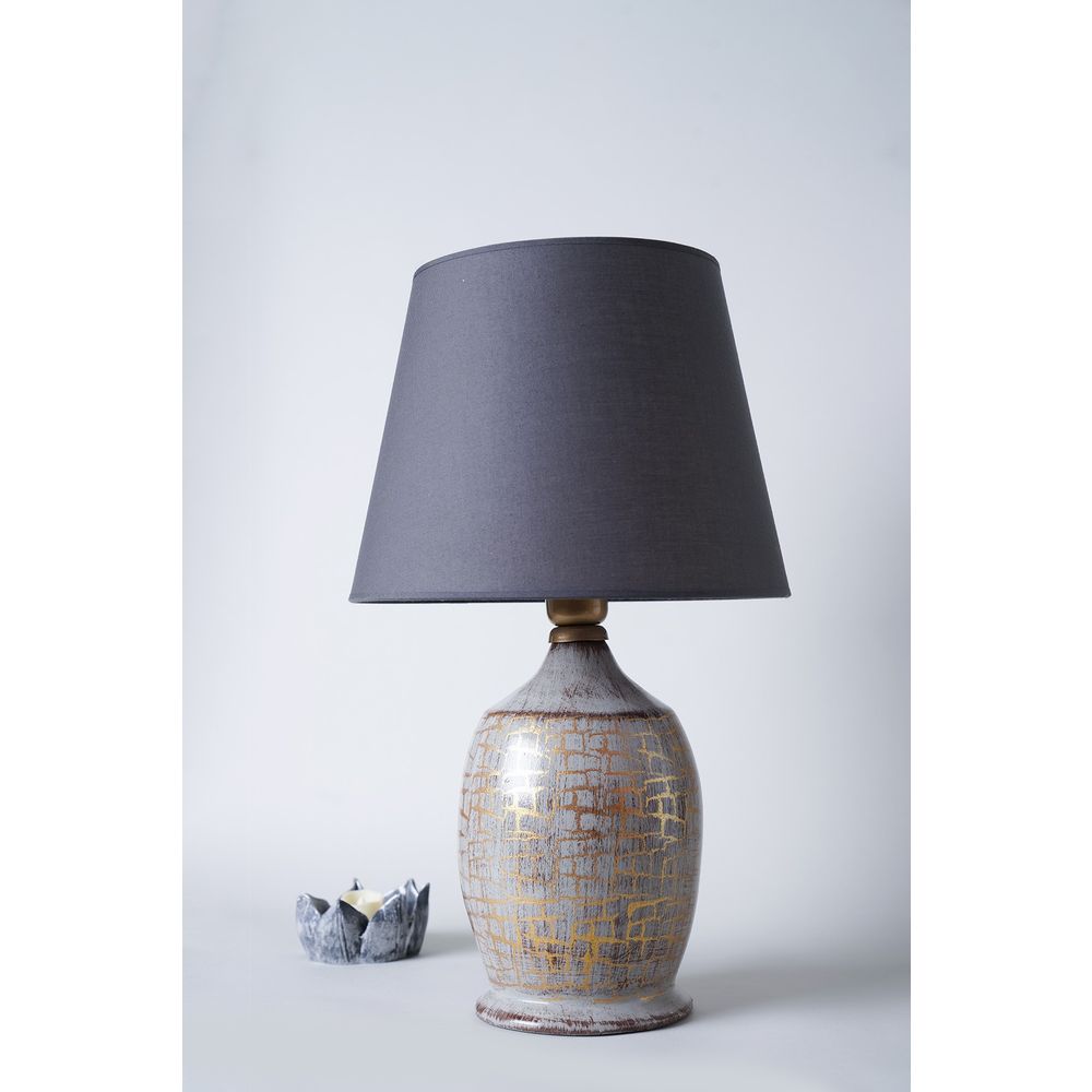YL531 Siva Zlatna Stolna Lampa slika 1