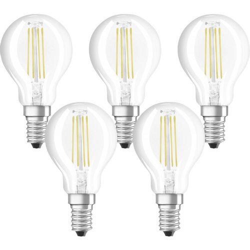 OSRAM 4058075090668 LED Energetska učinkovitost 2021 E (A - G) E14 oblik kapi 4 W = 40 W toplo bijela (Ø x D) 45 mm x 78 mm filament 5 St. slika 3