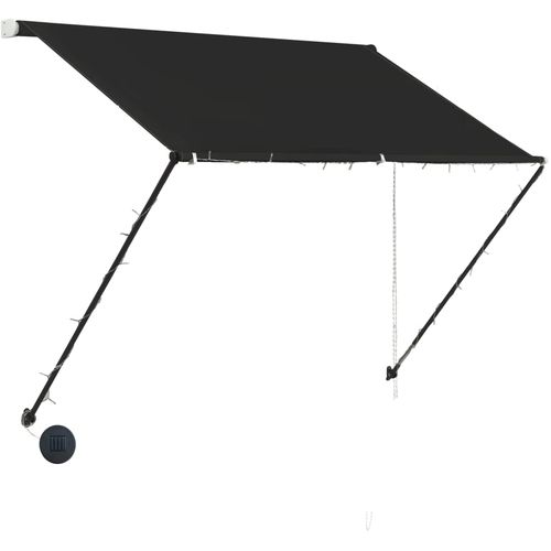 Tenda na uvlačenje s LED svjetlima 150 x 150 cm antracit slika 33