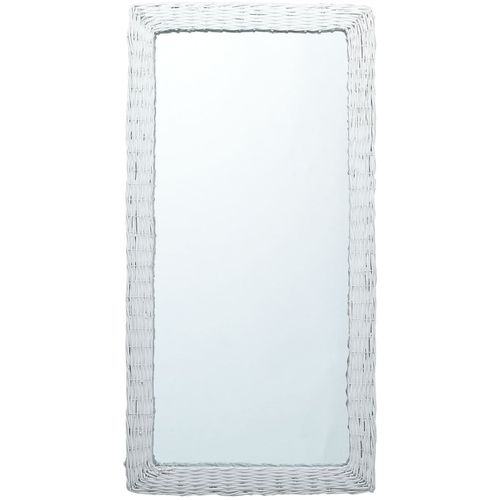 Ogledalo od pruća 120 x 60 cm bijelo slika 15