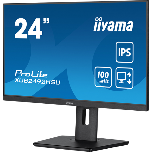 IIYAMA XUB2492HSU-B6  Monitor 24” IPS 1920 x 1080 @100Hz 250 cd/m² 1300:1 0.4ms HDMI DP USBx4 height, swivel, tilt, pivot (rotation both sides) slika 3