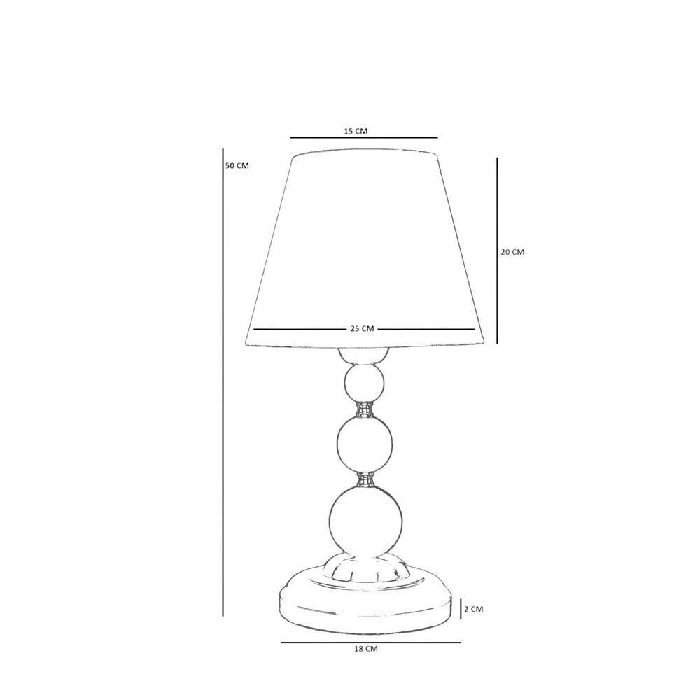Opviq Stolna lampa 519, bež, zlatna slika 4