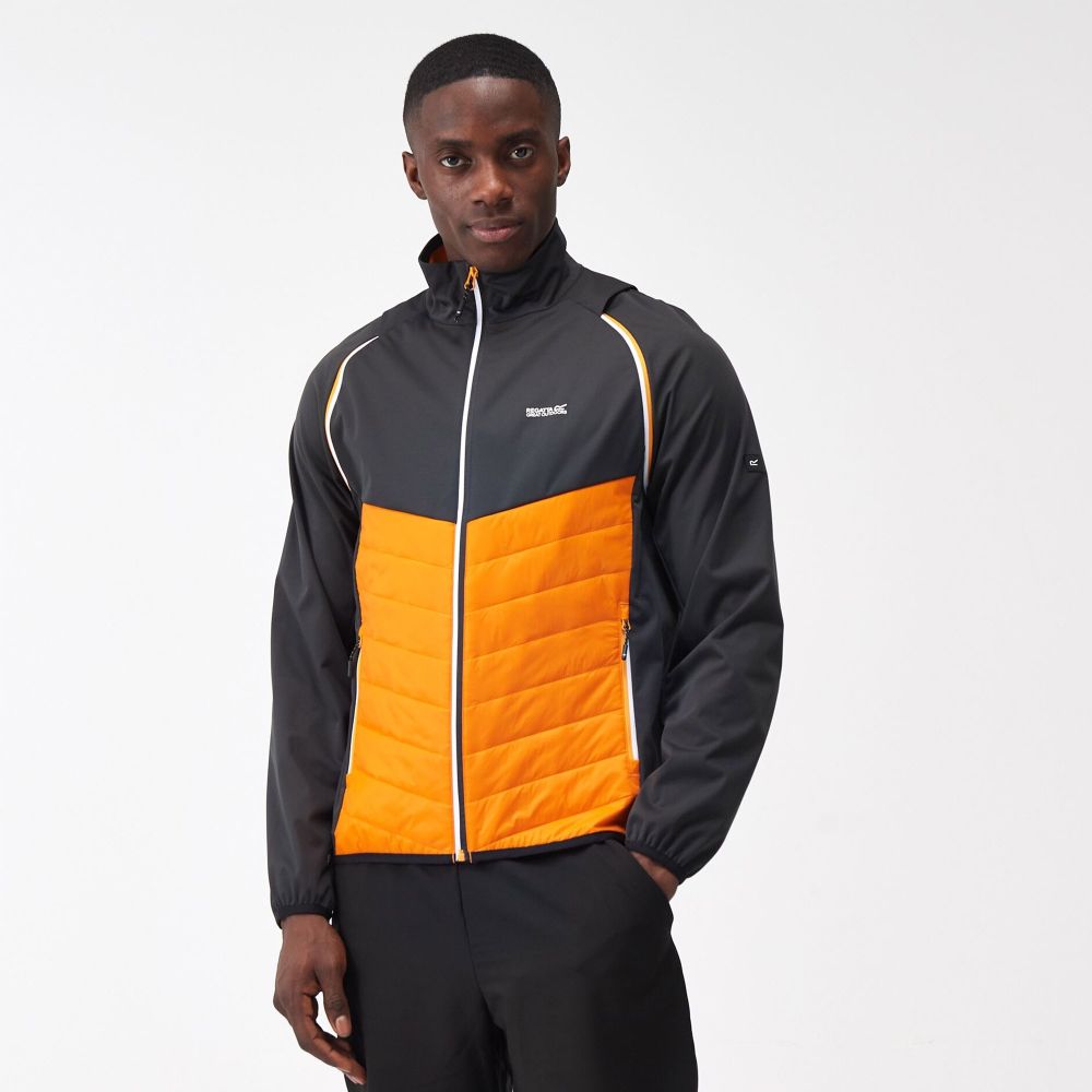 Regatta Muška jakna 2U1 Steren Hybrid Orange Pepper/Ash slika 4