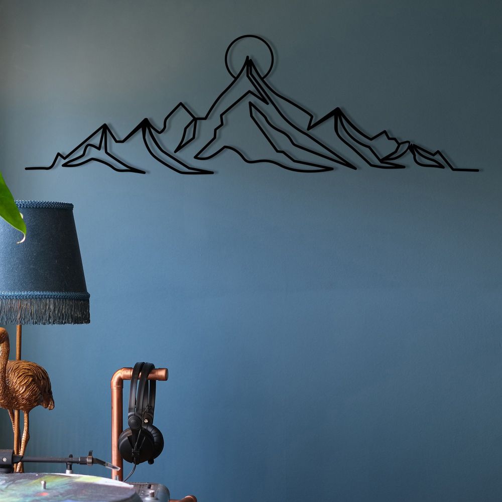 Decorative metal wall accessory Everest, colour: black slika 1