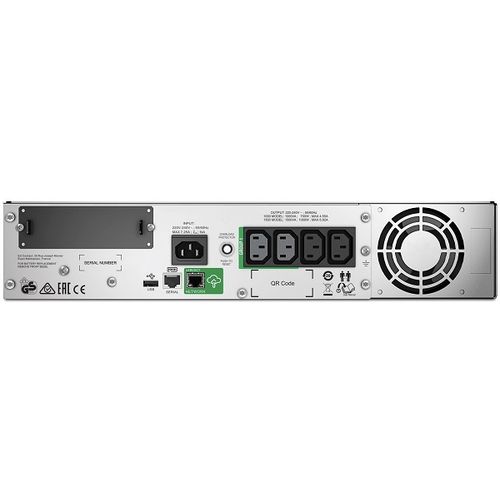 APC SMT1500RMI2UC APC Smart-UPS 1500VA, Line Interactive, Sine Wave, Rackmount 2U, 1500VA/1000W, 230V, AVR, 4x IEC C13, Battery Pack APCRBC159, SmartConnect Port + SmartSlot, Interface Ports USB and Serial (RJ45), LCD slika 2