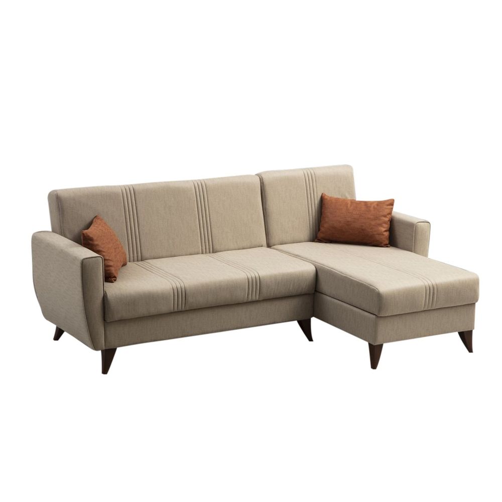 Zaden - Bež Ugaoni Sofa-Krevet slika 9