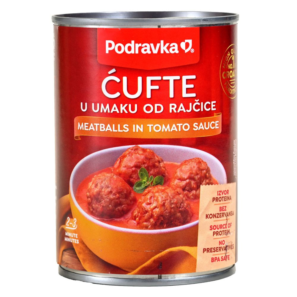 Podravka Pileće Ćufte u umaku od paradajza 400g slika 1