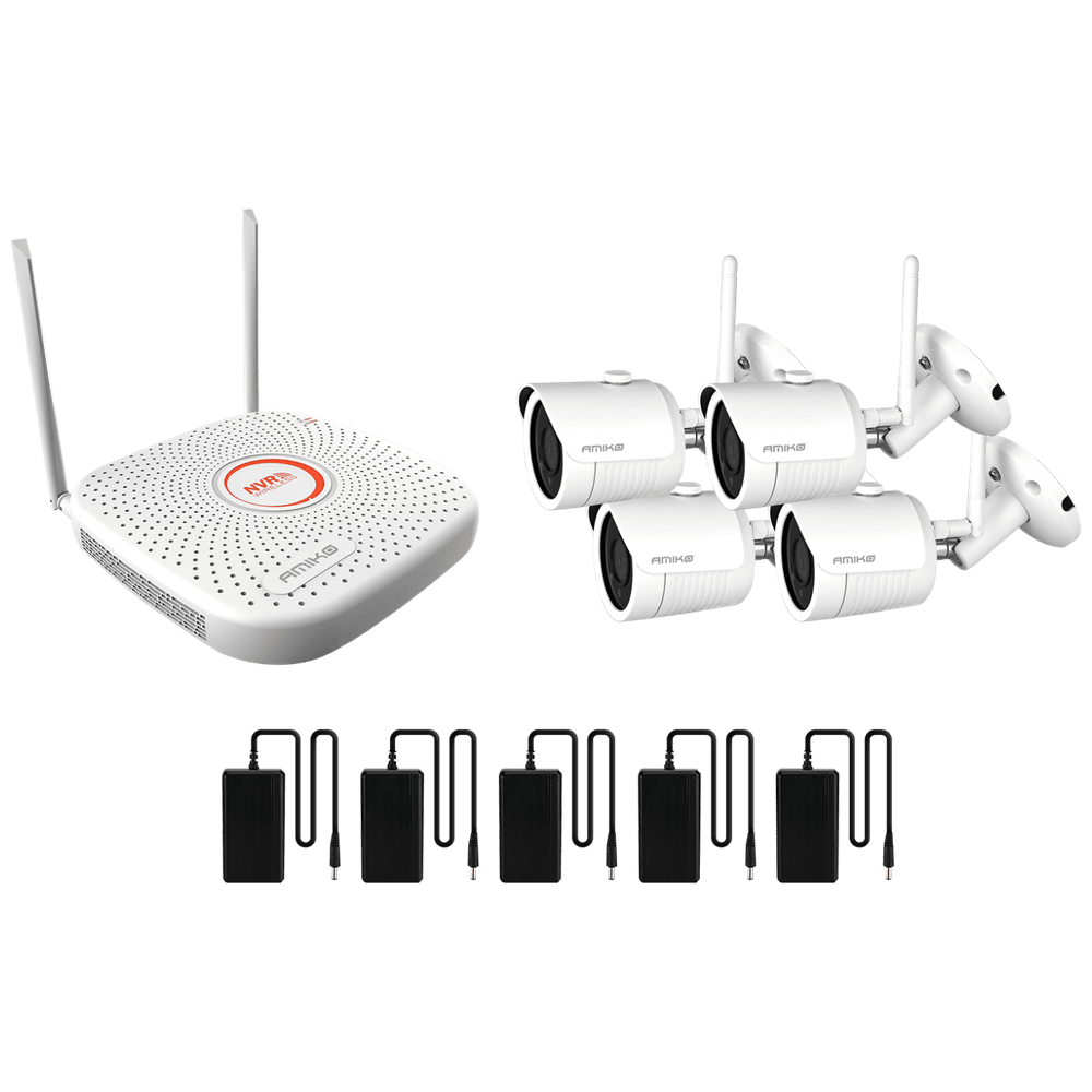 Amiko Home Set za video nadzor, 2 Mpixel, 4 x bullet cam., 9 ch, WiFi - WIFI KIT-4900 slika 1