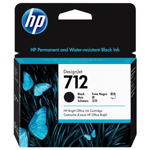 HP 712 80-ml Black Designjet Ink 3ED71A slika 1