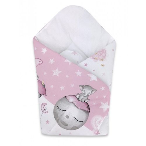 MimiNu jastuk dekica za novorođenče - Slonić roza slika 1