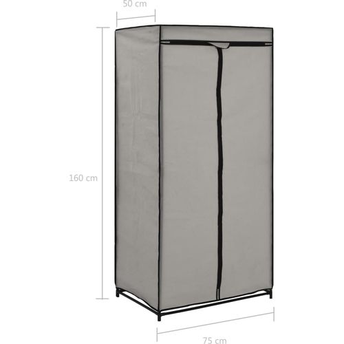 282440 Wardrobe Grey 75x50x160 cm slika 9