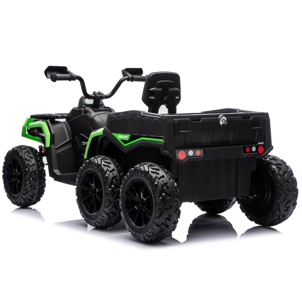 Baterijski Quad ATV 6 kotača s prikolicom JC606 24V 4x4 zeleni slika 3