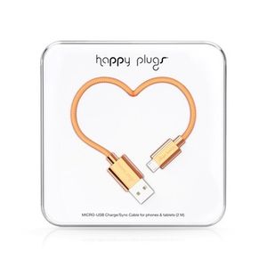 Happy Plugs, Micro Usb kabel 2.0m, Rose Gold