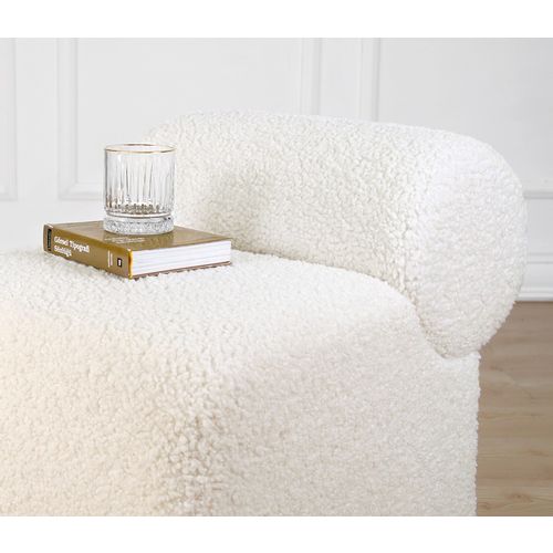 Atelier Del Sofa Tabure, Monlik Kürk - White slika 1