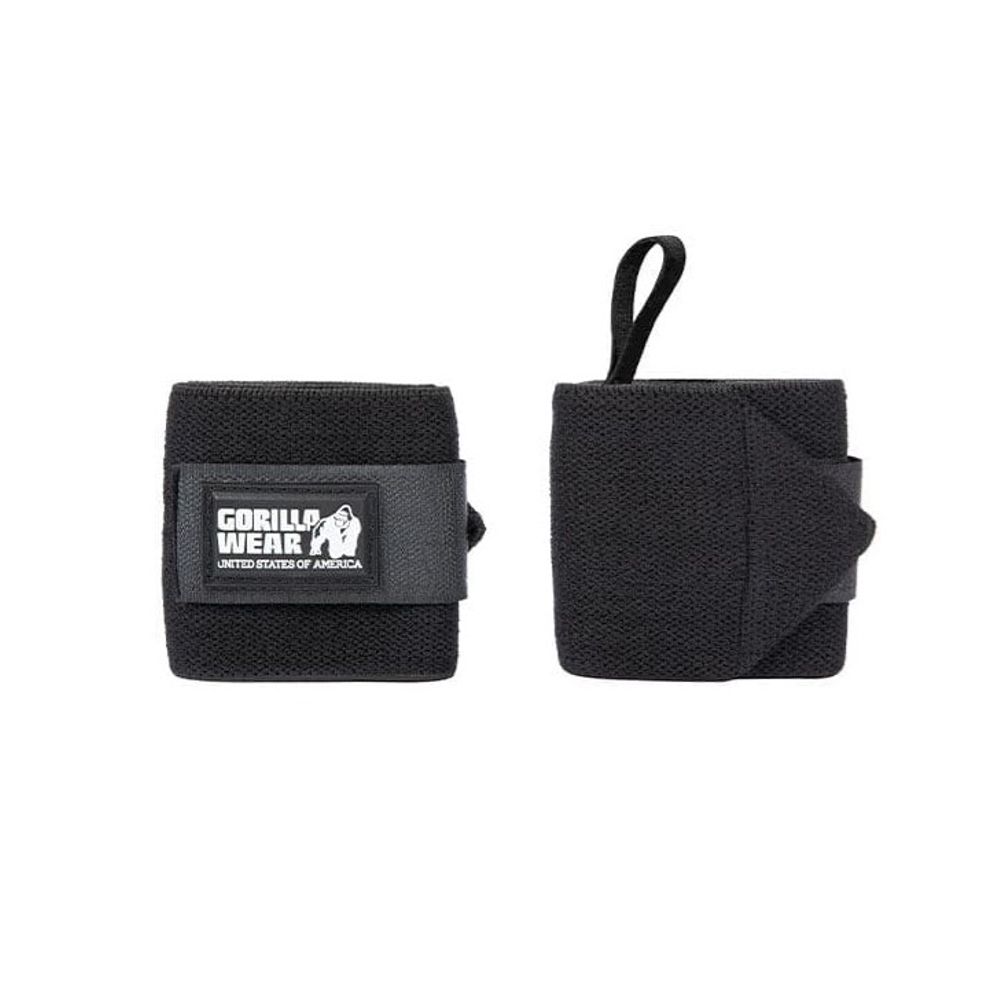 Gorilla Wear Steznici za zglobove BASIC, Crni slika 1