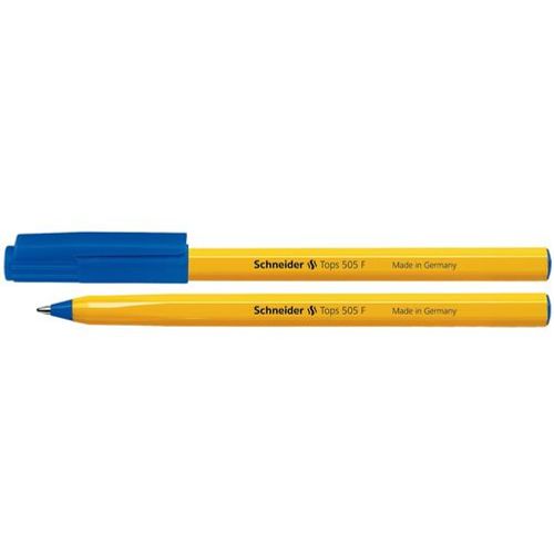 Kemijska olovka Schneider, Tops 505 F, žuta / plava slika 2
