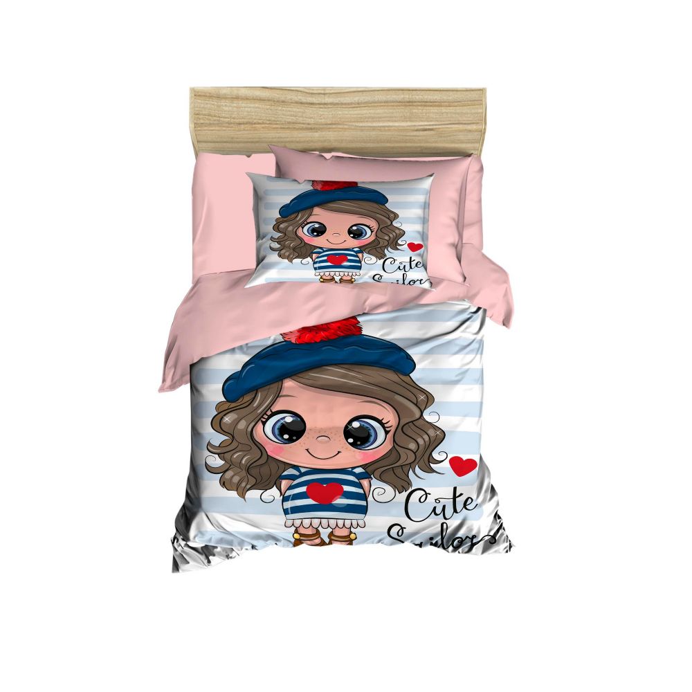 Set posteljine za bebe PH182 u prahu bijele i crvene boje slika 1