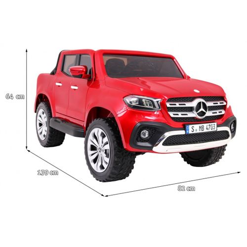 Licencirani auto na akumulator Mercedes Benz X-Class MP4  - crveni/lakirani slika 2