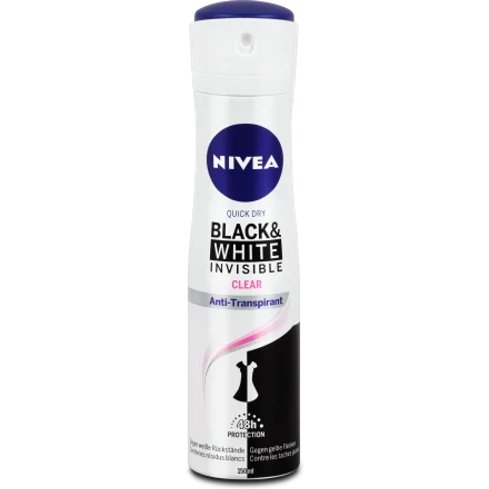 Nivea dezodorans u spreju Black&White Invisible Clear 150ml slika 1
